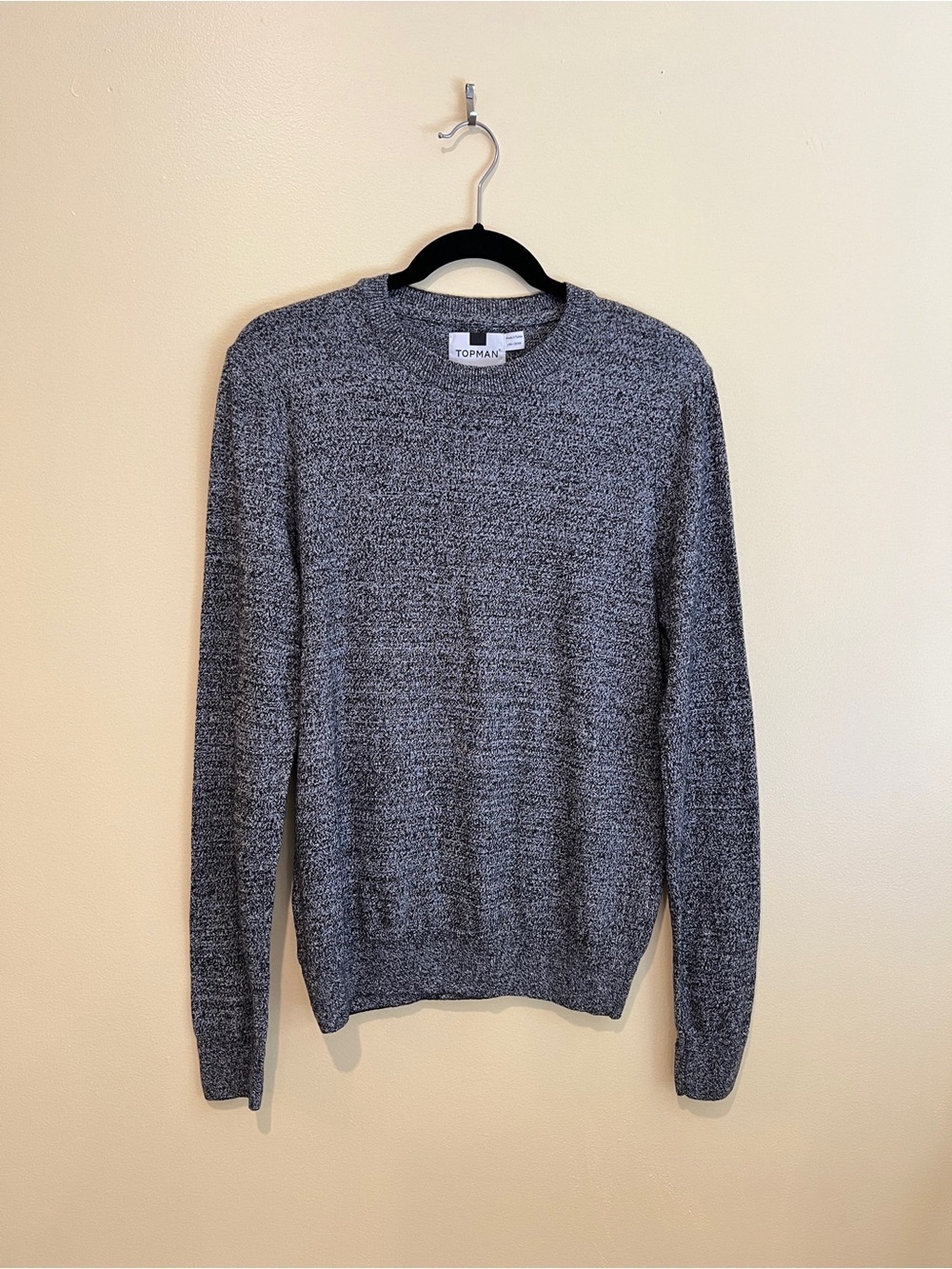 Topman Knit Sweater Men's Size Small Grey Crewneck Business Casual Knit Sweater
